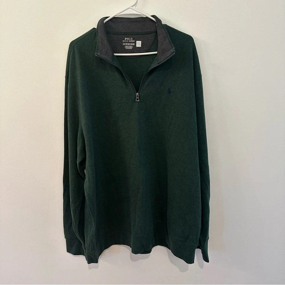 Men’s Ralph Lauren Polo Quarter Zip Pullover Knit Sweater Size 2xl - Picture 1 of 4